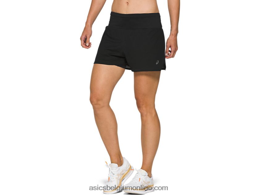 dames ventileren 2-n-1 3.5in kort V6HXR24134 prestatie zwart Asics