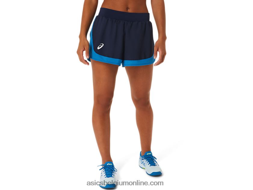 dames wedstrijd short V6HXR22240 middernacht/gevarengroen Asics