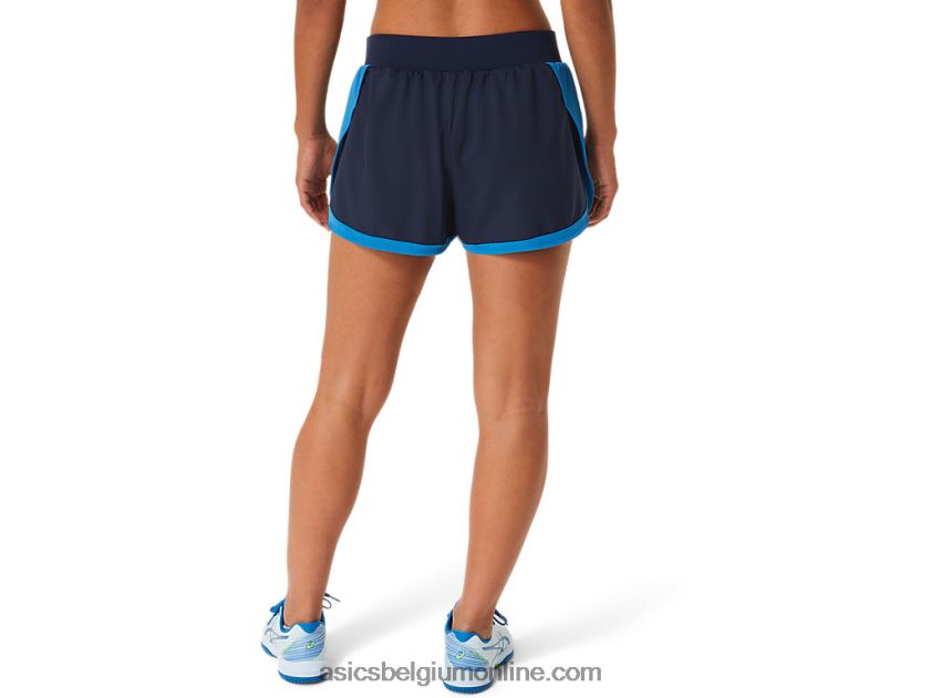 dames wedstrijd short V6HXR22240 middernacht/gevarengroen Asics