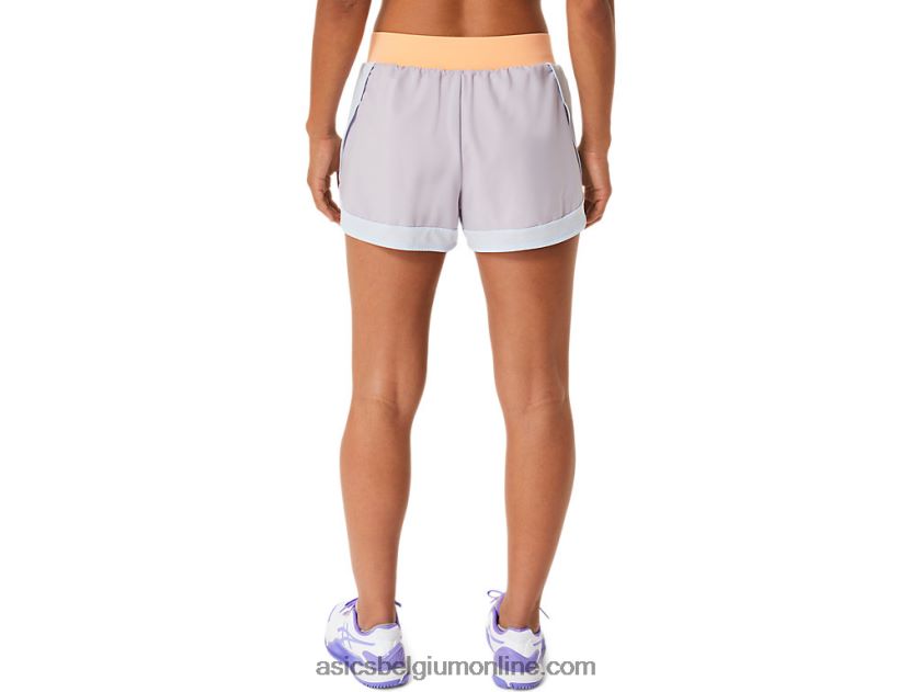 dames wedstrijd short V6HXR22494 schemer violet/oranje pop Asics