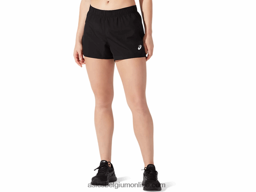 dames zilver 4in short V6HXR22779 prestatie zwart Asics