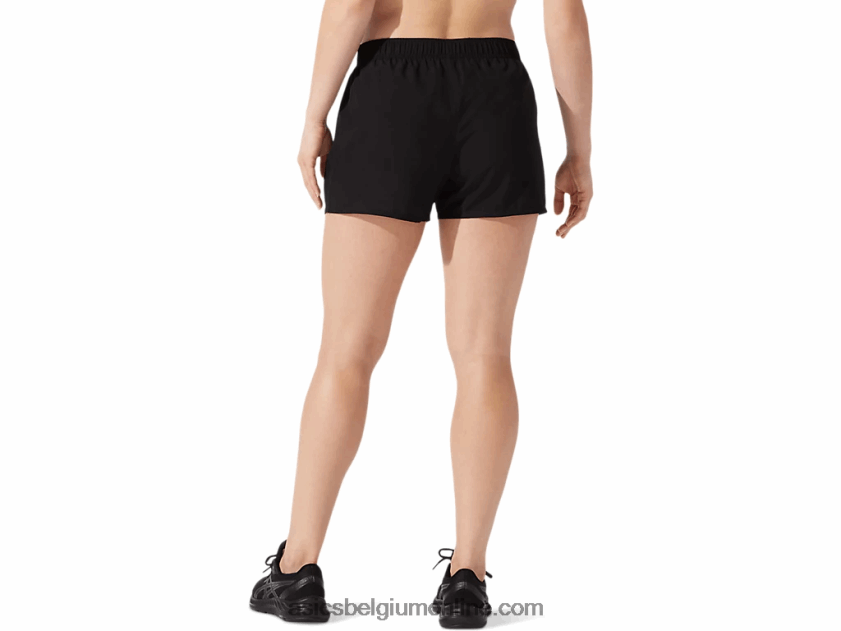 dames zilver 4in short V6HXR22779 prestatie zwart Asics