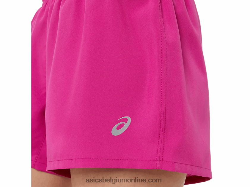 dames zilver 4in short V6HXR23580 fuchsia rood Asics