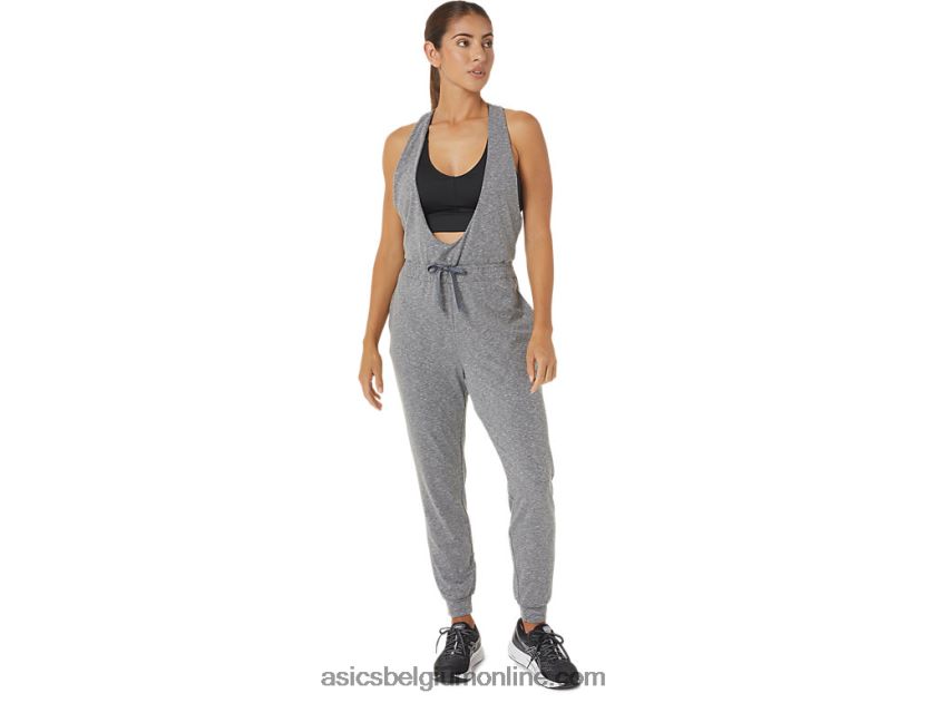 de nieuwe sterke hergebruikte jumpsuit voor dames V6HXR22695 donkergrijze heide Asics