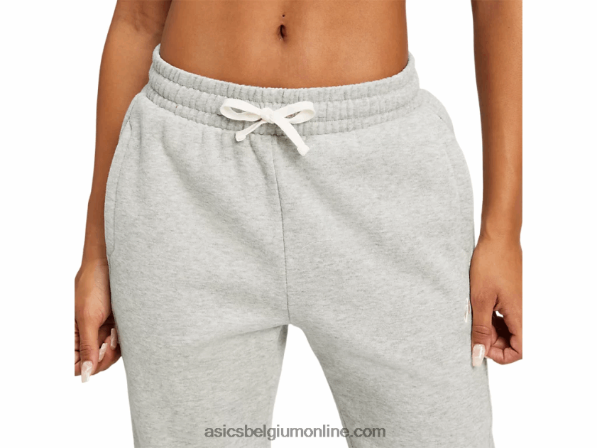 fleece-joggingbroek voor dames V6HXR24151 lichtgrijze heide Asics