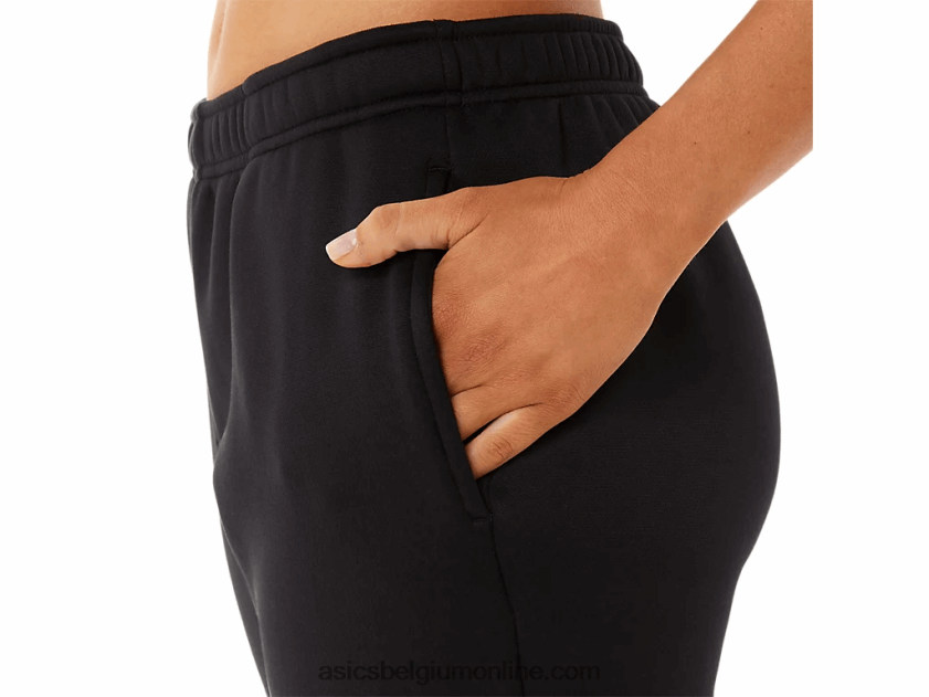 geborstelde gebreide damesbroek V6HXR22901 prestatie zwart Asics