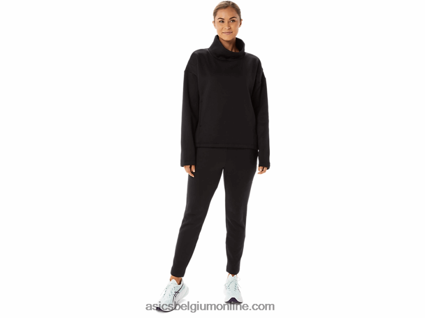 geborstelde gebreide damesbroek V6HXR22901 prestatie zwart Asics
