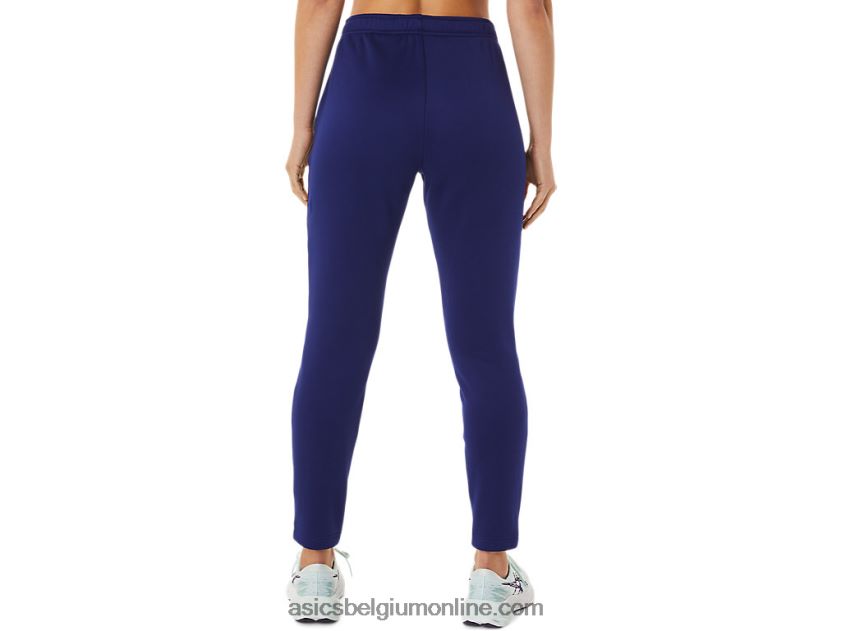geborstelde gebreide damesbroek V6HXR22936 duik blauw Asics