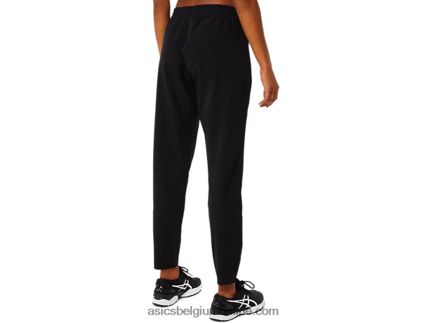 geweven taps toelopende damesbroek V6HXR23769 prestatie zwart Asics