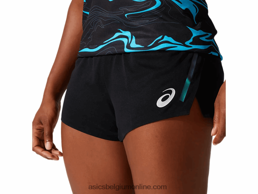 licht gebreide short voor dames V6HXR24068 prestatie zwart Asics