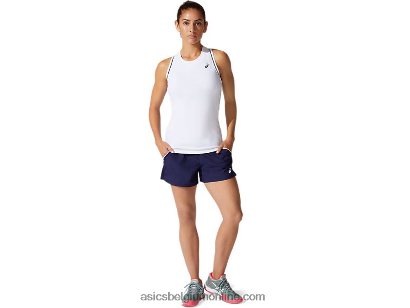short voor dames V6HXR23780 peacoat/briljant wit Asics