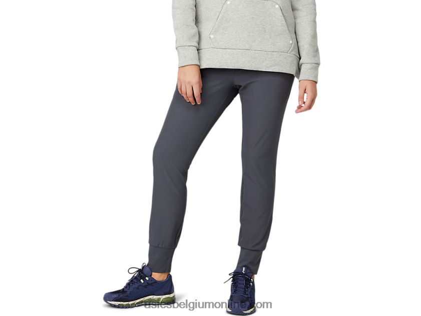 taps toelopende stretchbroek voor dames V6HXR23640 drager grijs Asics