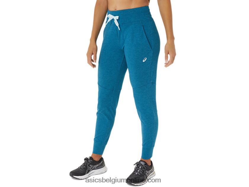 technische joggingbroek voor dames V6HXR22817 diepzee groenblauw spacedye Asics