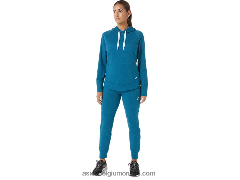 technische joggingbroek voor dames V6HXR22817 diepzee groenblauw spacedye Asics
