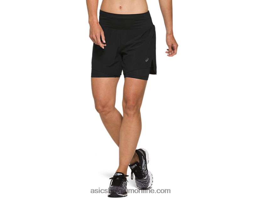 vrouwenweg 2-n-1 5.5in het kort V6HXR23787 prestatie zwart Asics