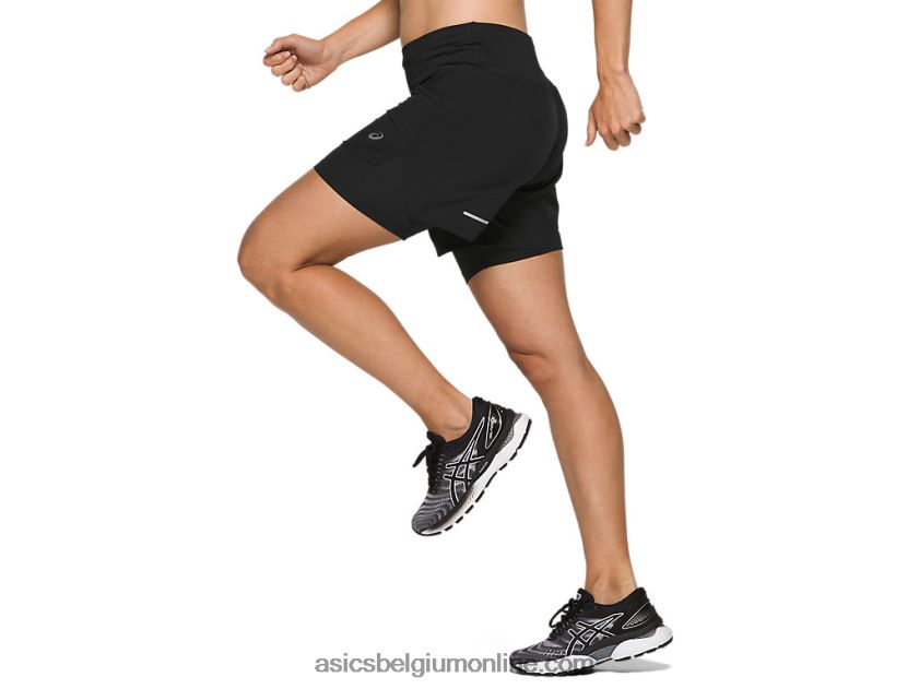vrouwenweg 2-n-1 5.5in het kort V6HXR23787 prestatie zwart Asics