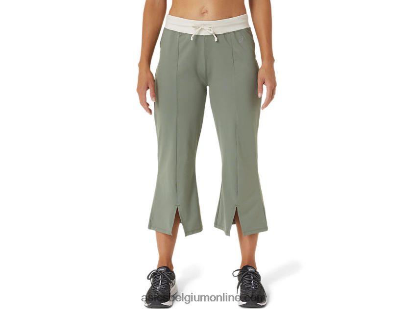 w hergebruikte flare broek V6HXR22740 korstmos groen/berk Asics