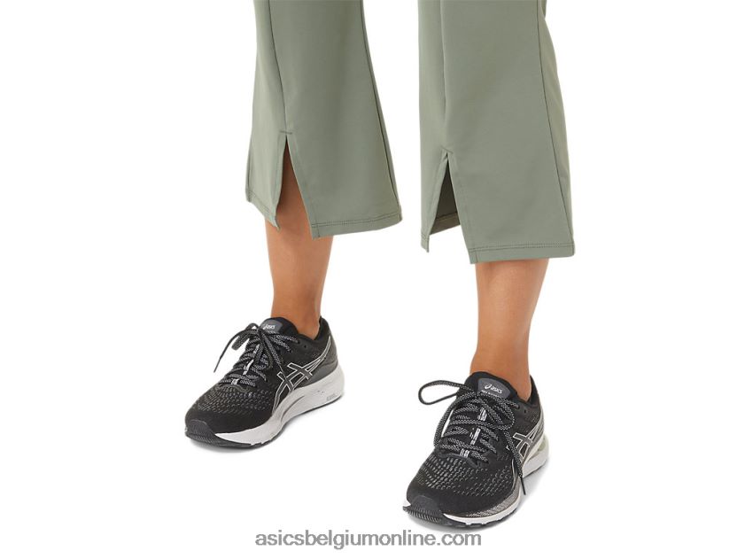 w hergebruikte flare broek V6HXR22740 korstmos groen/berk Asics