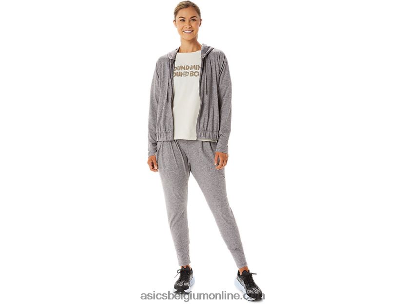 zachte stretch gebreide damesbroek V6HXR22903 rook schaduw heide Asics