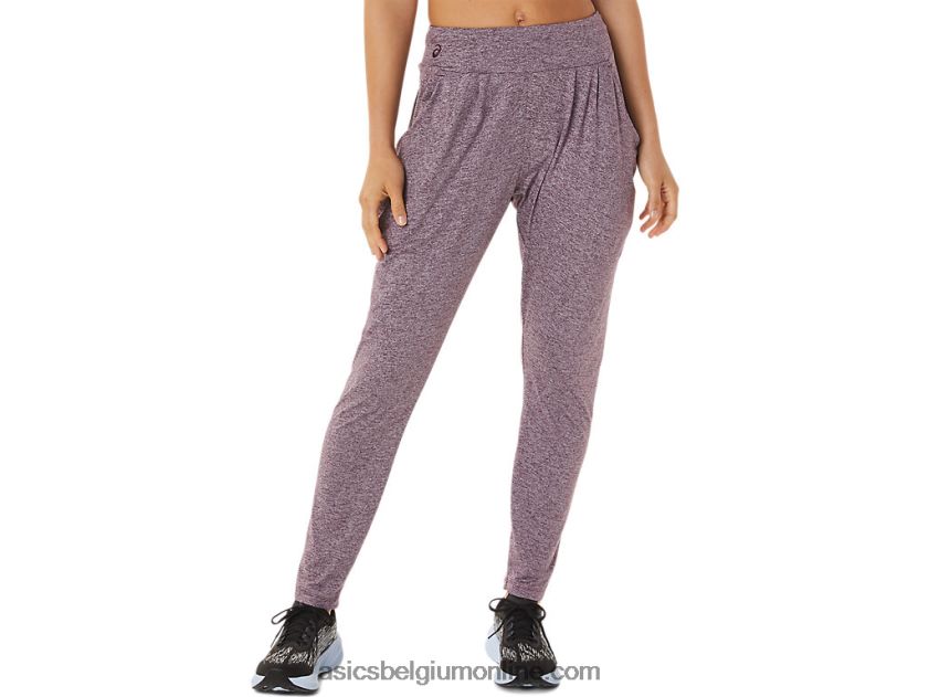 zachte stretch gebreide damesbroek V6HXR22935 diepe marsheide Asics