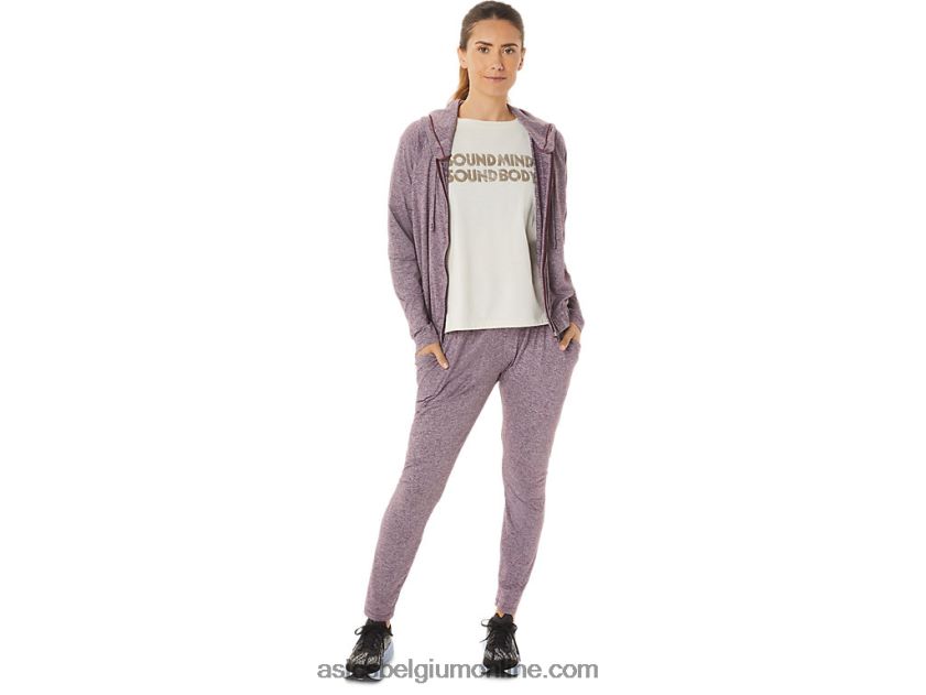 zachte stretch gebreide damesbroek V6HXR22935 diepe marsheide Asics