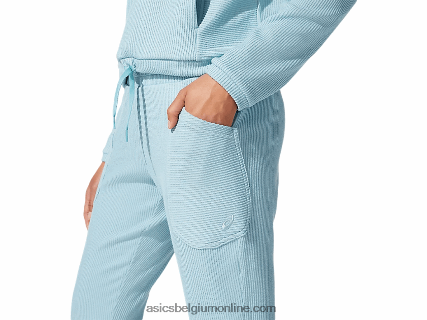 zachte stretch sweatbroek voor dames V6HXR24070 rook blauw Asics