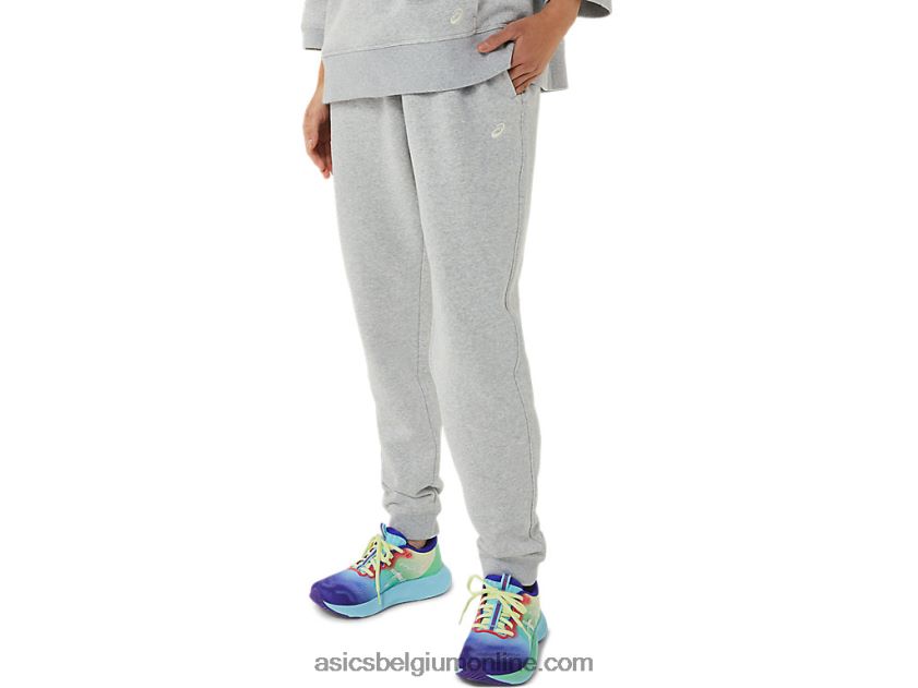 zondag fleece joggingbroek voor dames lam V6HXR23305 lichtgrijze heide Asics