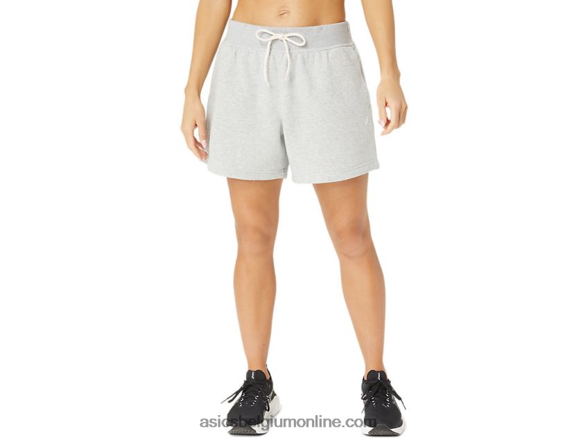 zondag sana fleece short voor dames V6HXR22151 lichtgrijze heide Asics
