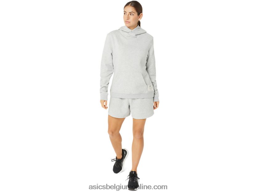 zondag sana fleece short voor dames V6HXR22151 lichtgrijze heide Asics