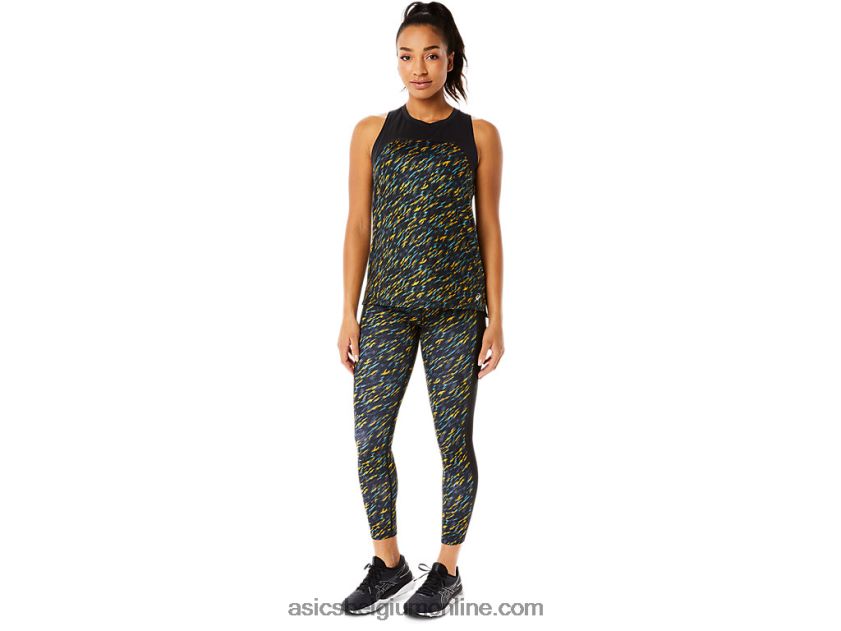 Kate 7/8 strakke damesbroek V6HXR23408 nachtschaduw/salie print Asics