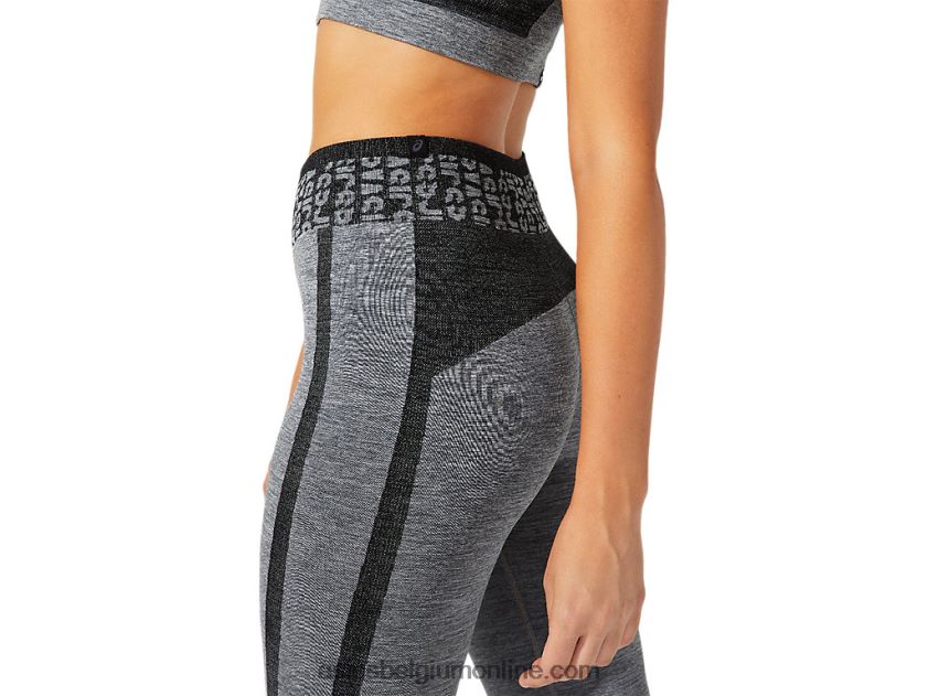 dames cropped logo seamless tight V6HXR23935 performance zwart/grafietgrijs Asics