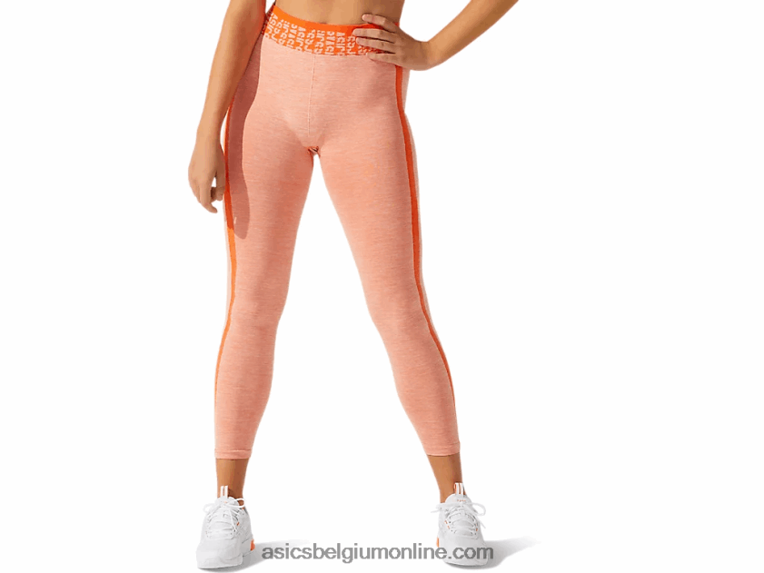 dames cropped logo seamless tight V6HXR23940 goudsbloem oranje/zon perzik Asics