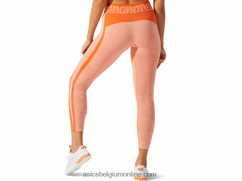 dames cropped logo seamless tight V6HXR23940 goudsbloem oranje/zon perzik Asics