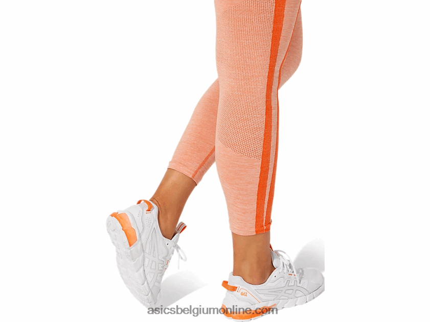 dames cropped logo seamless tight V6HXR23940 goudsbloem oranje/zon perzik Asics