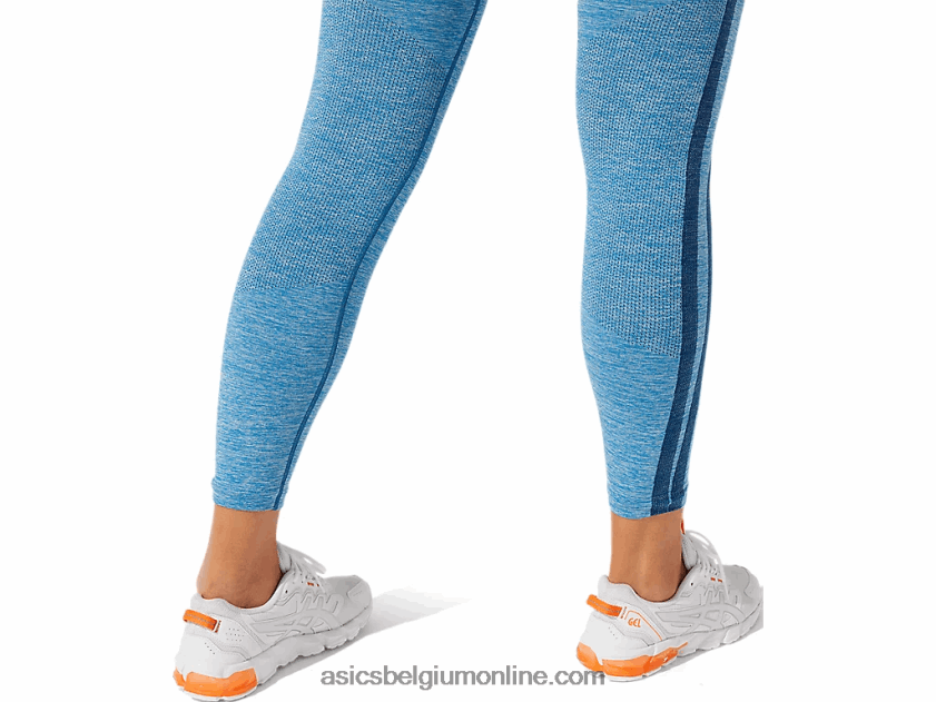 dames cropped logo seamless tight V6HXR23947 herboren blauw/makreelblauw Asics