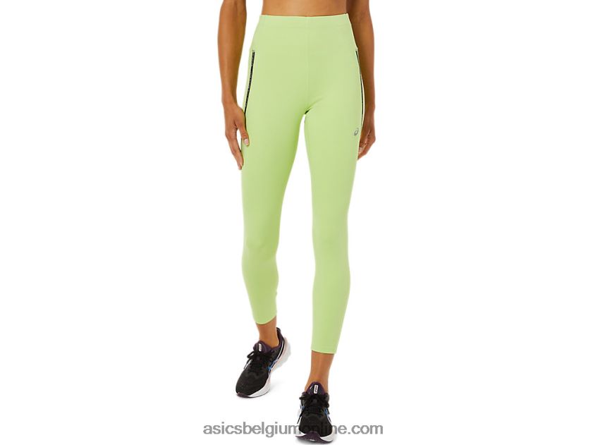 dames race high waist tight V6HXR23335 limoen groen Asics