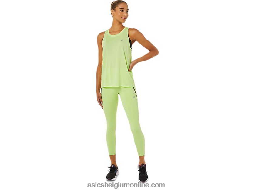 dames race high waist tight V6HXR23335 limoen groen Asics