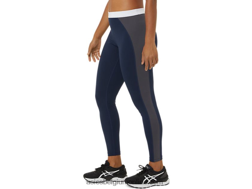 de nieuwe sterke hergebruikte tight voor dames V6HXR23823 peacoat/piedmont grijs/wit Asics