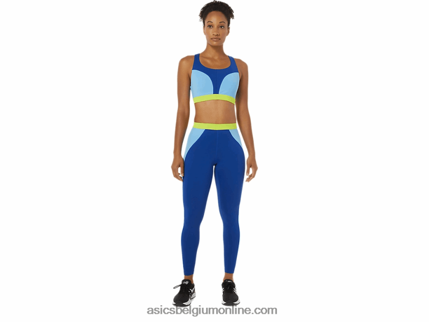 de nieuwe sterke hergebruikte tight voor dames V6HXR23825 blauw/arctische lucht/groene gekko Asics