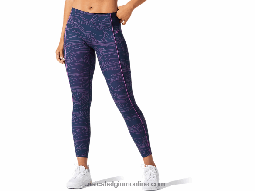 grafische bies voor dames V6HXR24033 franse blauwe/digitale druif Asics