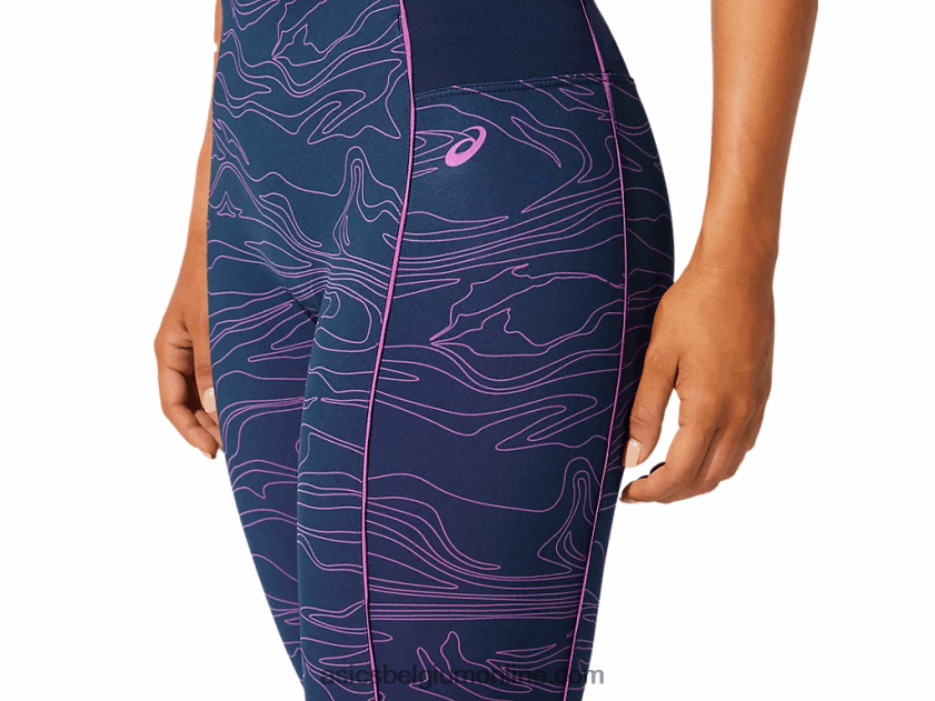 grafische bies voor dames V6HXR24033 franse blauwe/digitale druif Asics