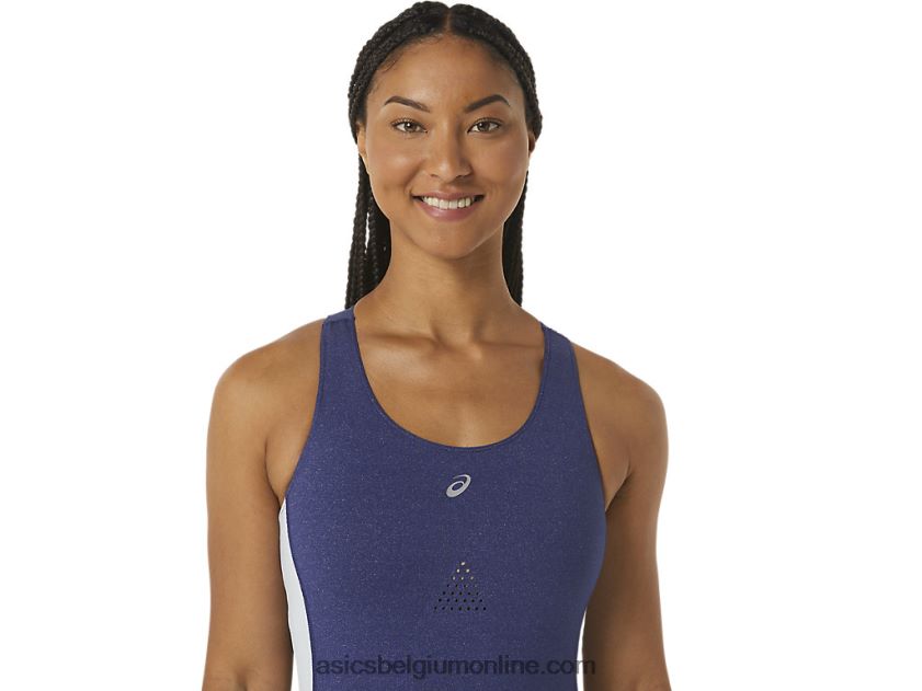 nagino run unitard voor dames V6HXR22246 indigo blauwe heide/hemel Asics