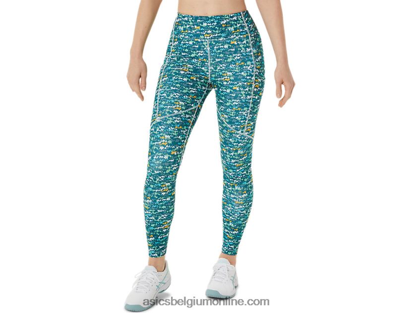nieuwe sterke 92 dameslegging met print V6HXR23029 geborsteld aop rustgevende zee Asics