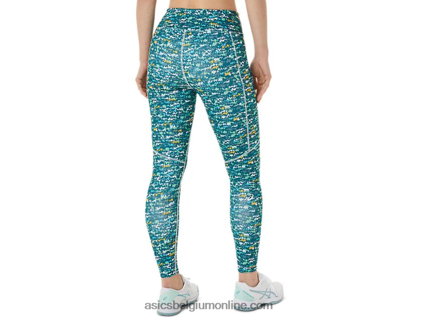 nieuwe sterke 92 dameslegging met print V6HXR23029 geborsteld aop rustgevende zee Asics