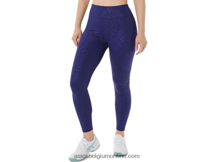 nieuwe sterke 92 dameslegging met print V6HXR23034 japan geborsteld reliëf duikblauw Asics