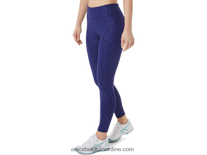 nieuwe sterke 92 dameslegging met print V6HXR23034 japan geborsteld reliëf duikblauw Asics