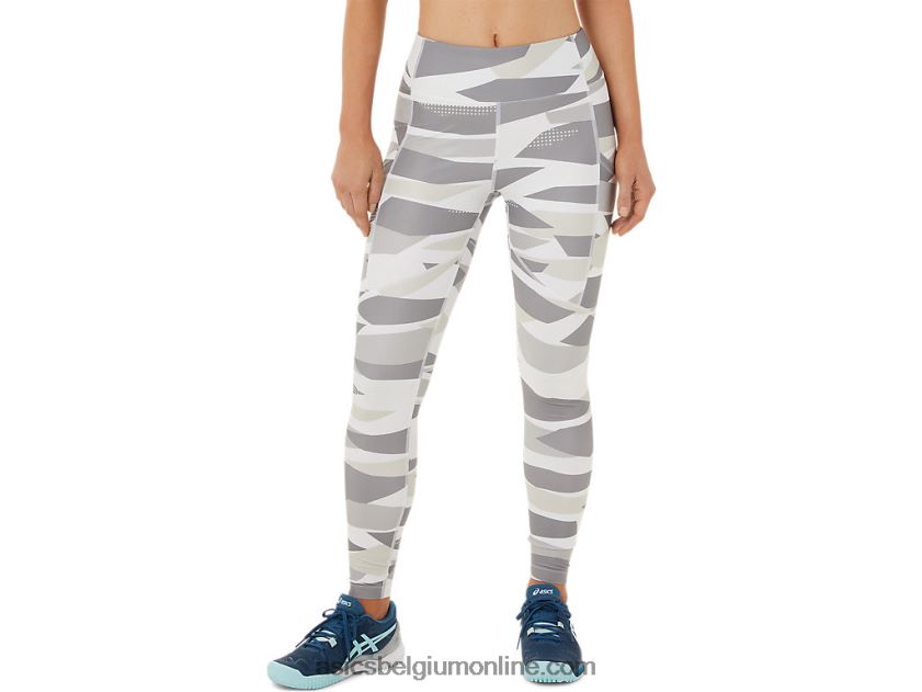 nieuwe sterke 92 dameslegging met print V6HXR23454 berken afdrukken Asics