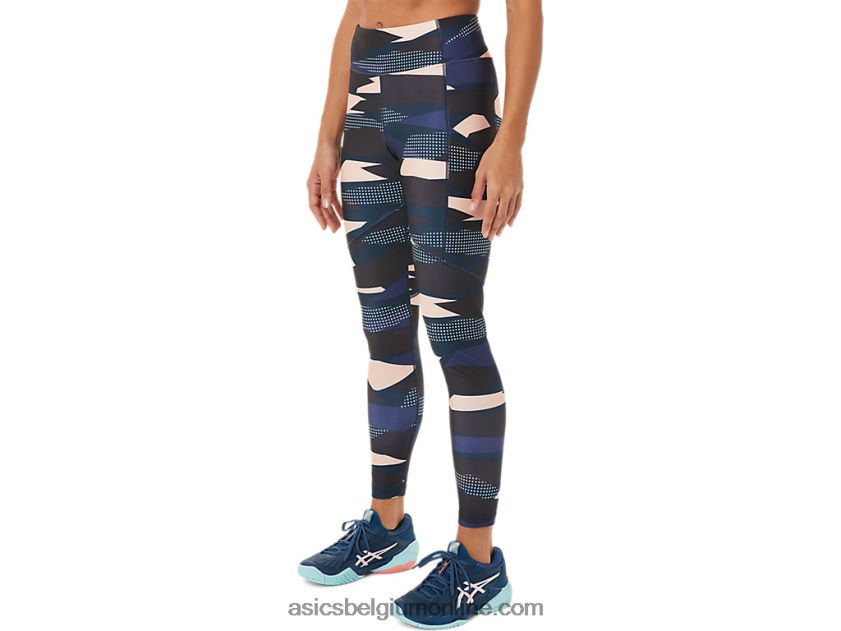 nieuwe sterke 92 dameslegging met print V6HXR23463 wind afdrukken Asics