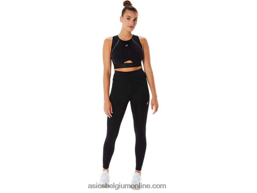 trainingstight met mesh panelen voor dames V6HXR22308 prestatie zwart Asics