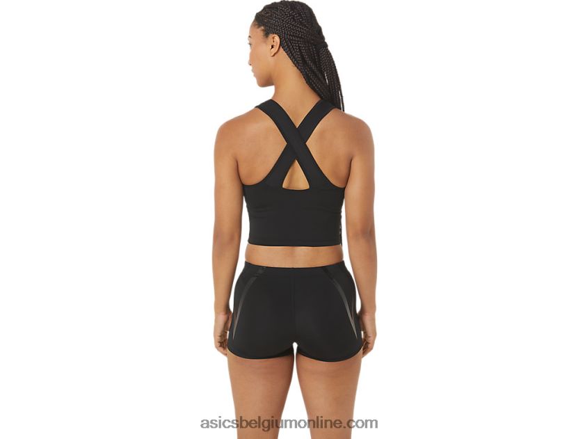 cropped top voor dames V6HXR22312 prestatie zwart Asics